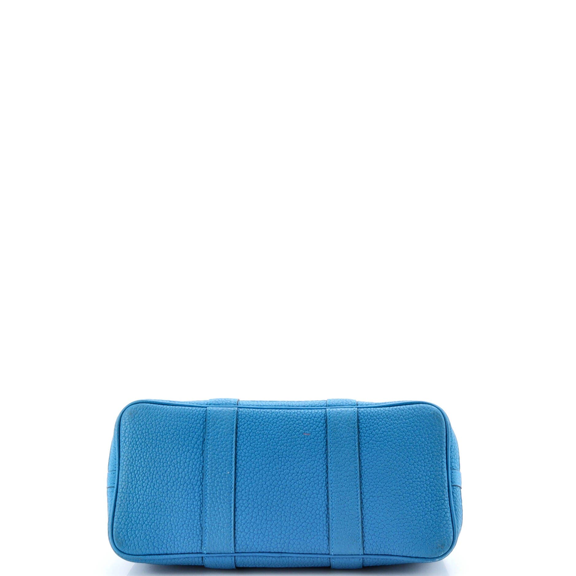 Pre-Owned Hermes Garden Party Tote Leather 30, Alternate, color, Bleu Zanzibar