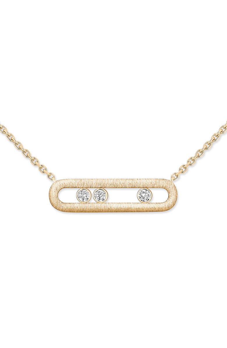 Messika Move Classique Ciselè Diamond Pendant Necklace, Alternate, color, Yellow Gold