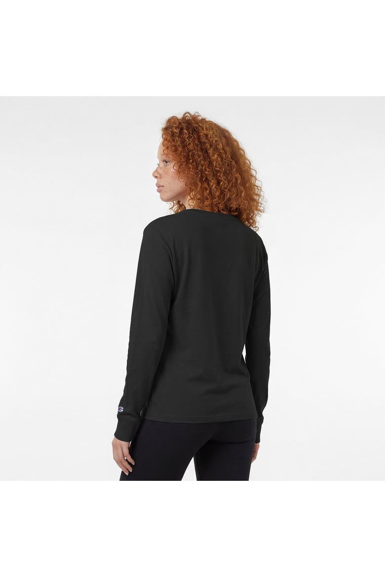 Women's Champion Black San Francisco 49ers Core Logo Long Sleeve T-Shirt, Alternate, color, Black