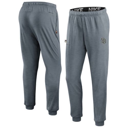 Nike Heather Gray San Diego Padres Travel Performance Pants In Gray