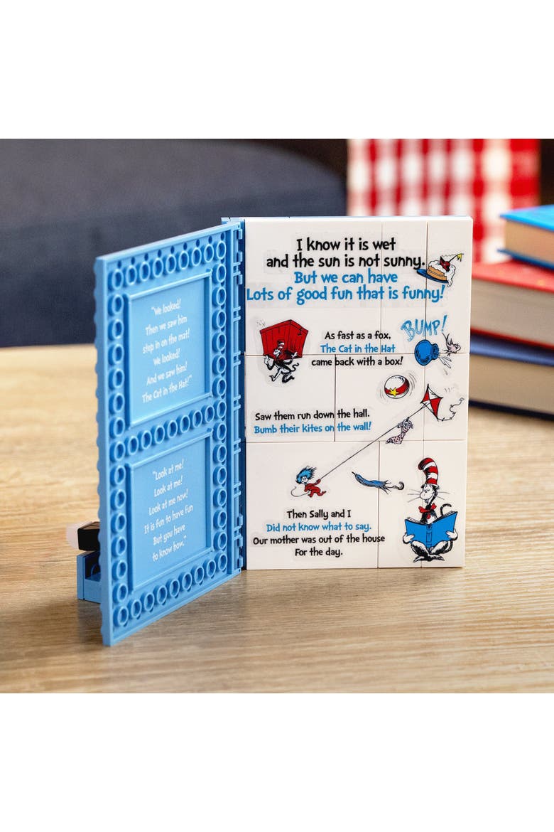 Dr. Seuss The Cat in the Hat Book Building Set, Alternate, color, White