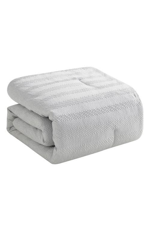Vcny Home Herringbone Microfiber Reversible Comforter & Sham Set