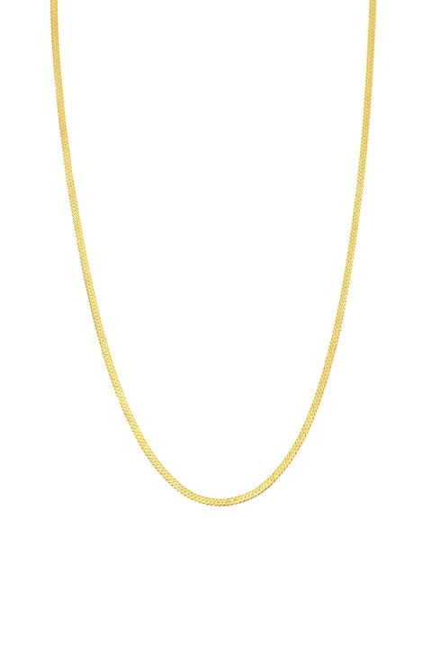 14K Gold Herringbone Necklace