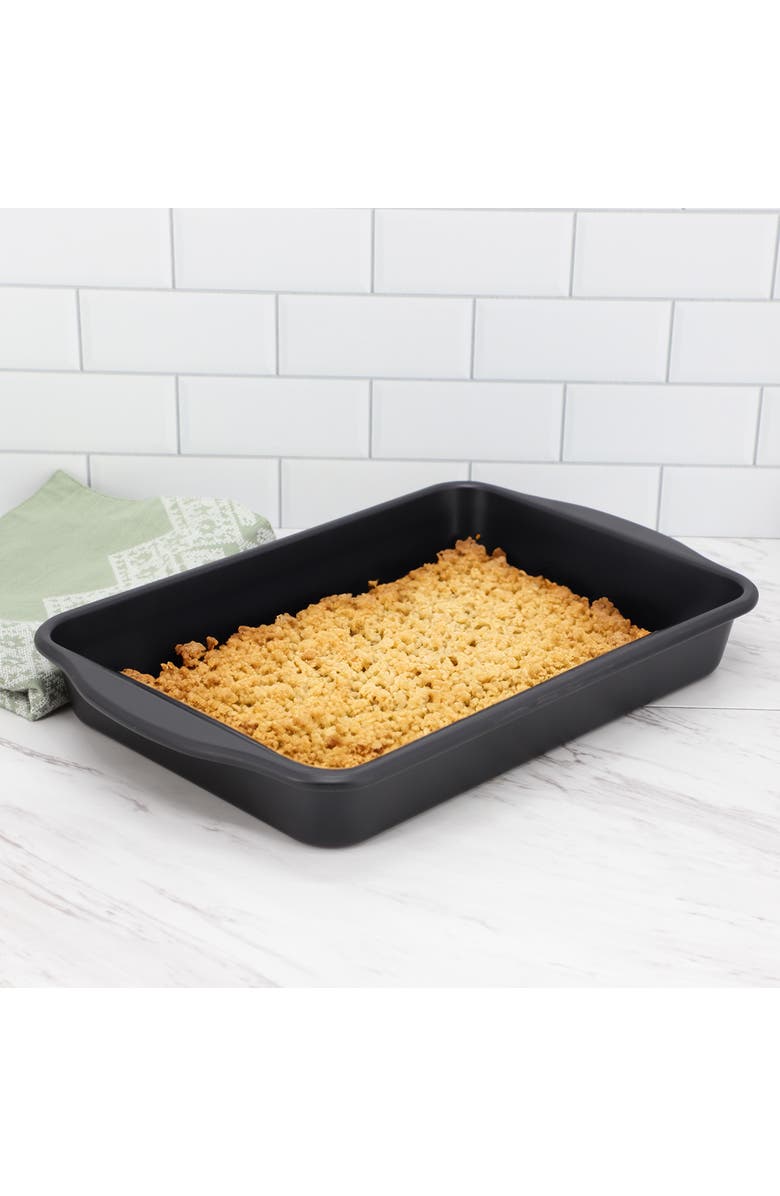 OSTER Teston Platinum Collection 13x9 Inch Nonstick Carbon Steel Baking Pan, Alternate, color, Black