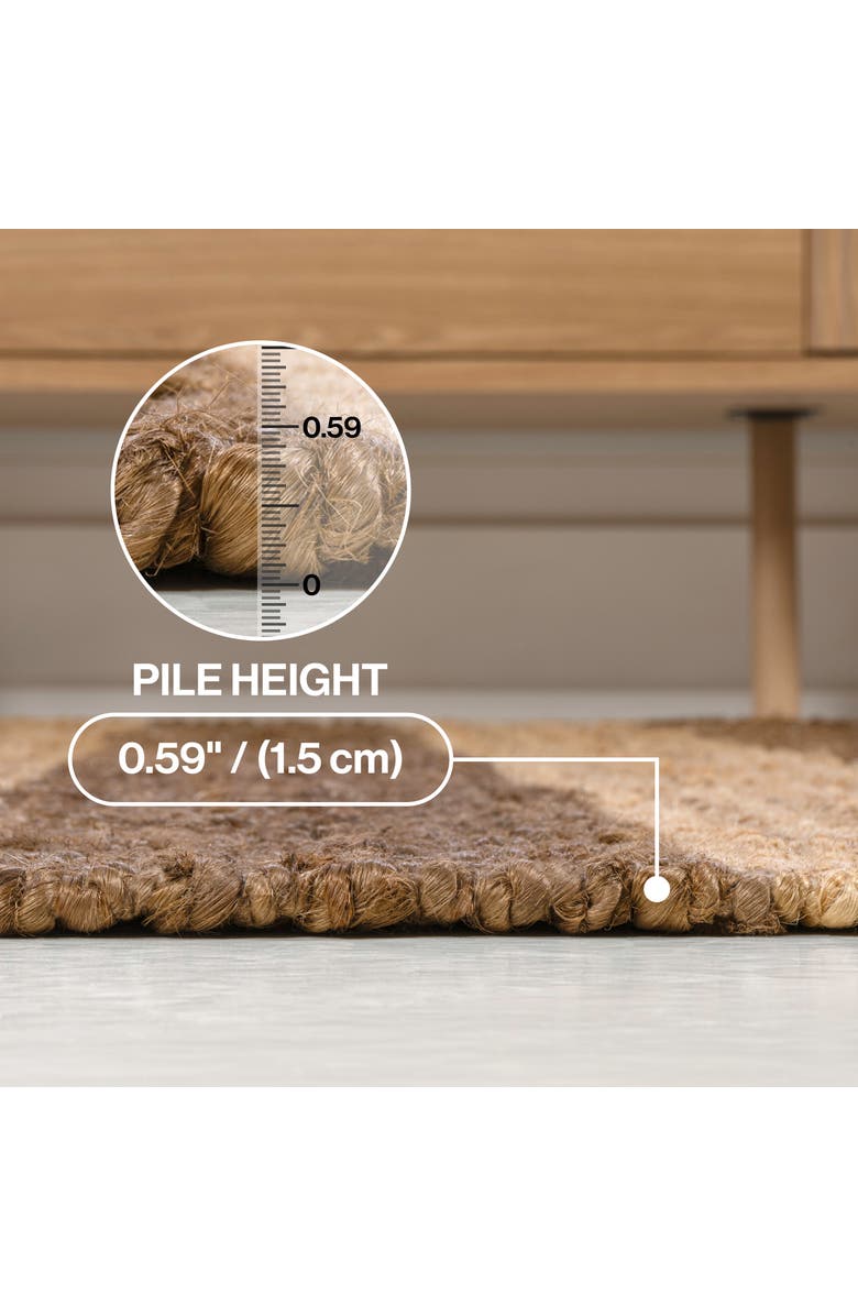 JONATHAN Y Jayden Rustic Farmhouse Woven Jute Stripe Area Rug, Alternate, color, Natural/Brown