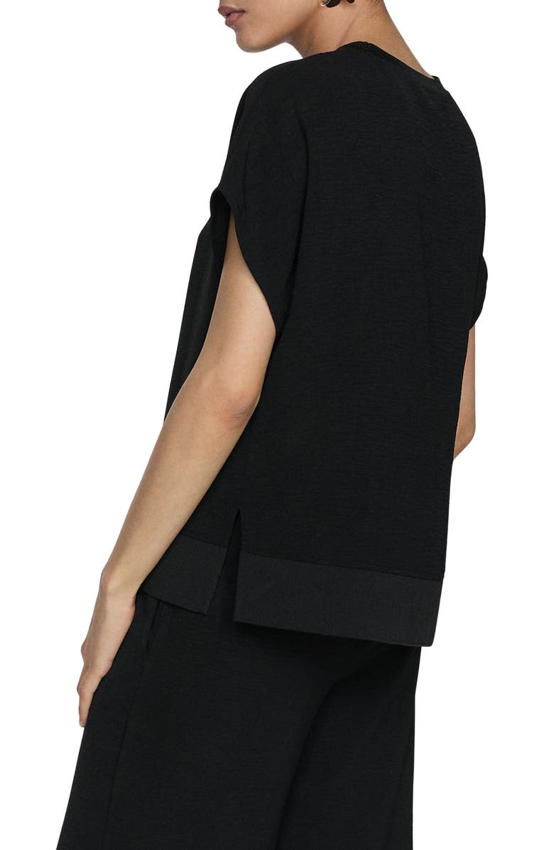 MANGO Fluid Dolman Short Sleeve Woven T-Shirt, Alternate, color, 