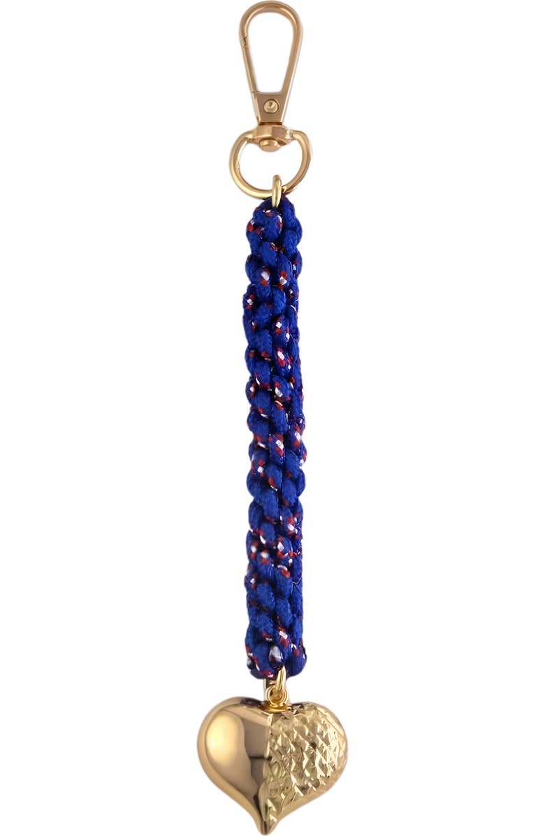 MacRae & Co. Falling Heart Bag Charm, Main, color, Blue