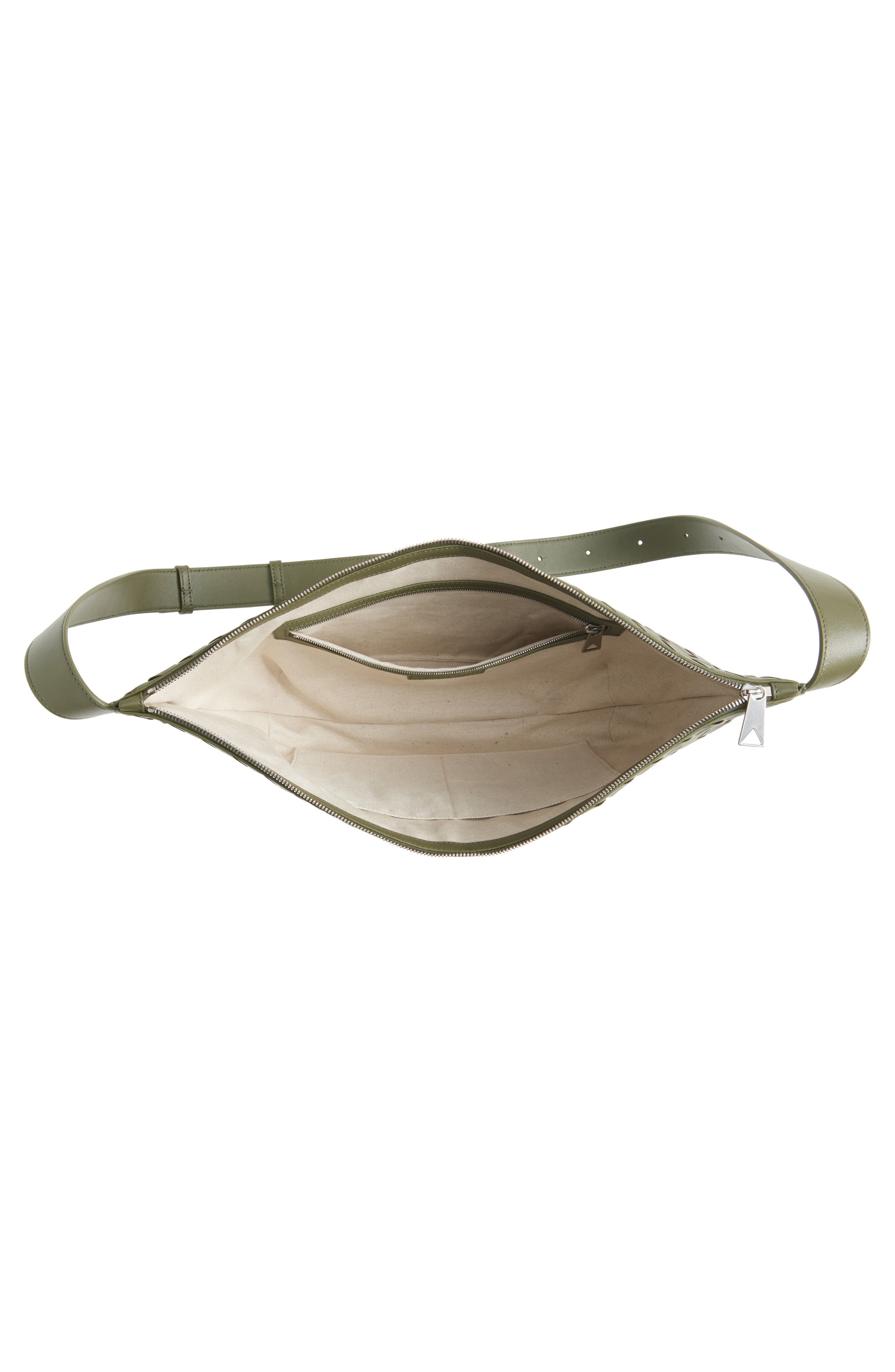 Bottega Veneta Intrecciato Leather Day Sling Bag, Alternate, color, Crocodile-Silver