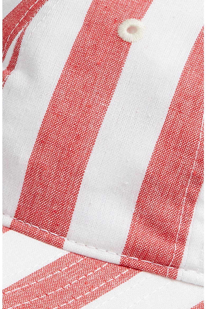 Cassis Stripe Cotton Baseball Cap, Alternate, color, RED CLAY