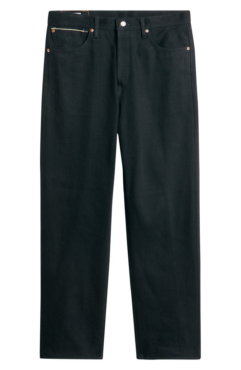 EDWIN Wide Straight Leg Selvedge Jeans, Alternate, color, Black Dry