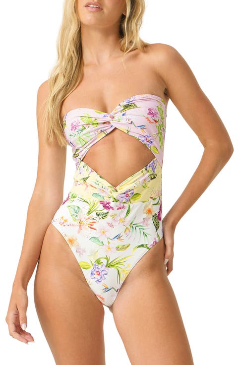 Margeaux Twist Front Cutout One-Piece Swimsuit