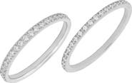 Electric Picks Sloane Water Resistant Set of 2 CZ Rings