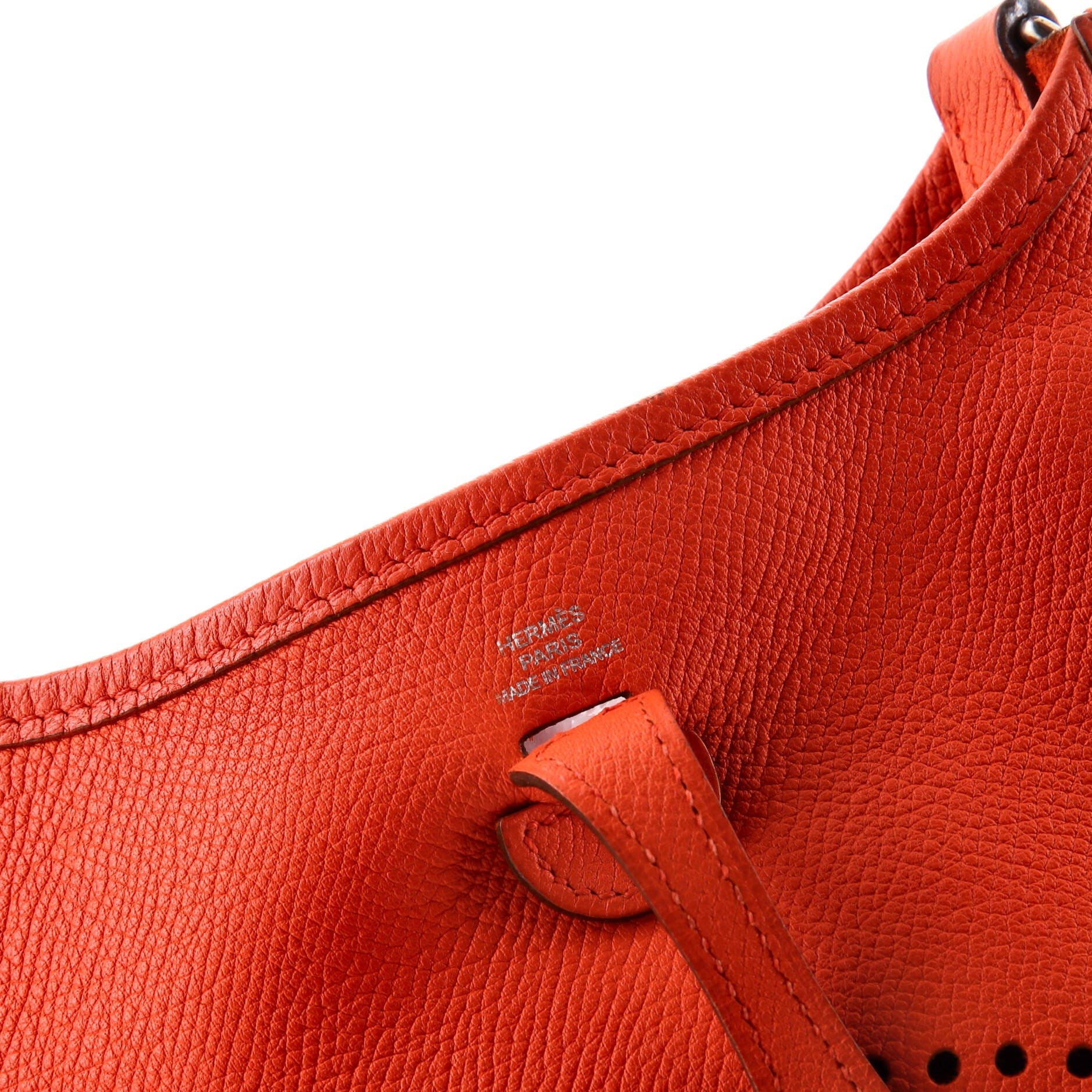 Pre-Owned Hermes Evelyne Bag Gen III Epsom TPM, Alternate, color, Orange Poppy