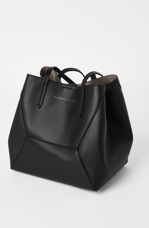 BRUNELLO CUCINELLI BRUNELLO CUCINELLI SMALL CALFSKIN BC DUO BAG 