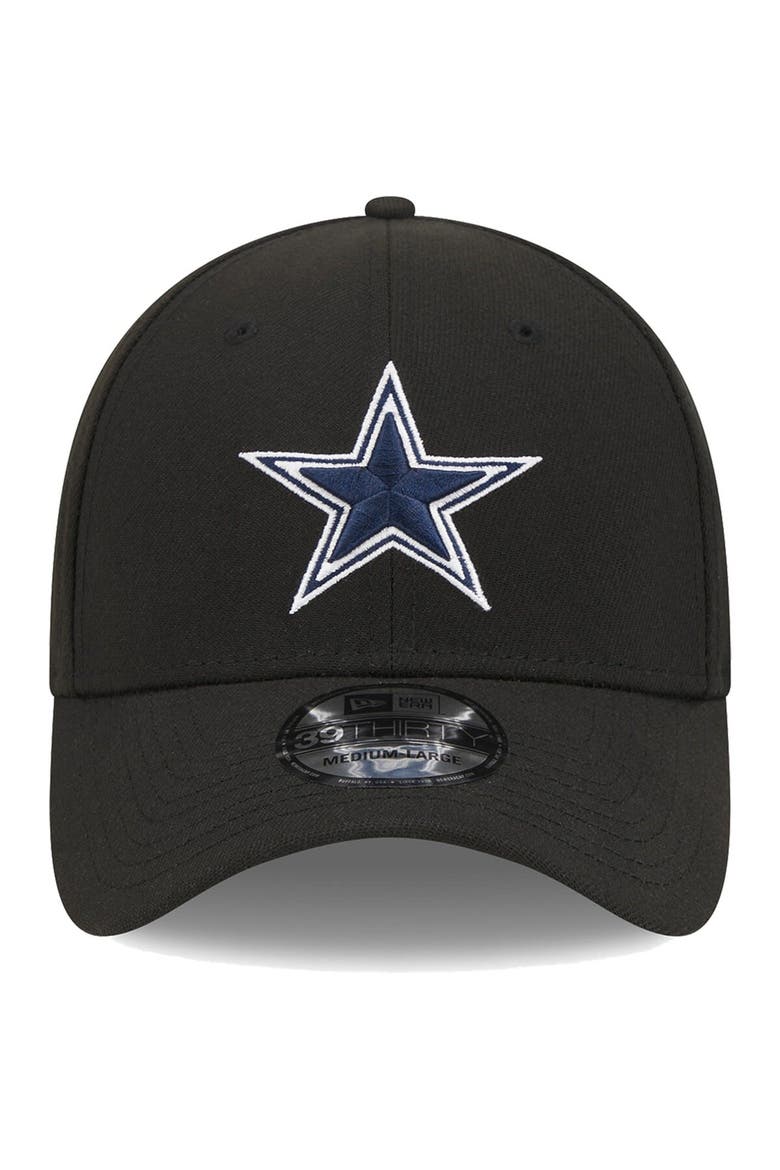 Men's New Era Black Dallas Cowboys  Main 39THIRTY Flex Hat, Alternate, color, Black