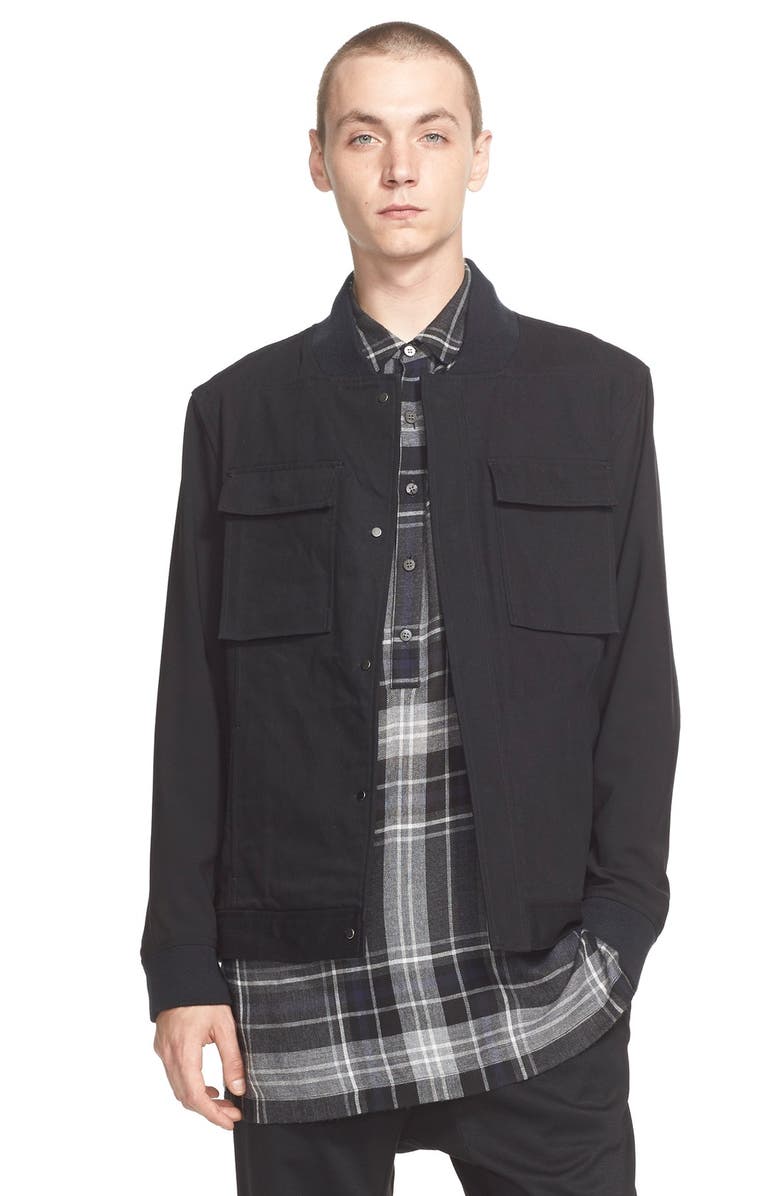 Public School Square Neck Denim Jacket, Main, color, 