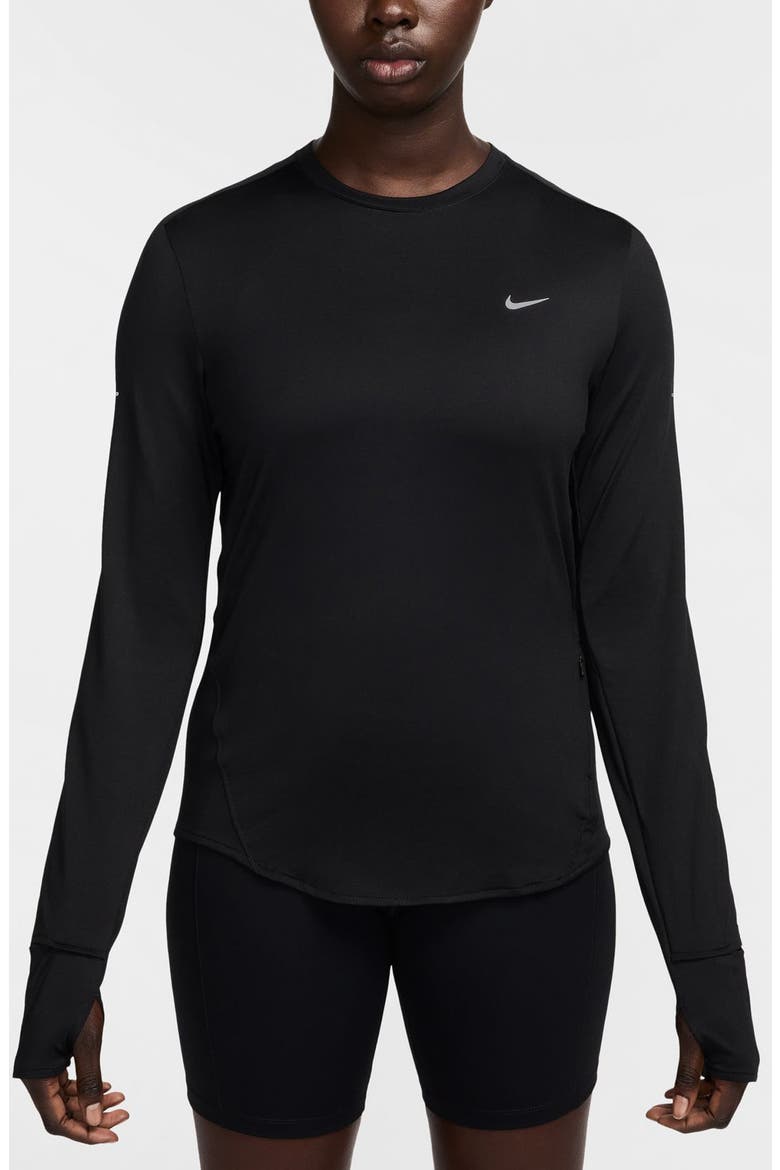 Swift Dri-FIT UV Running Top, Main, color, 010 BLACK/REFLECTIVE SILV