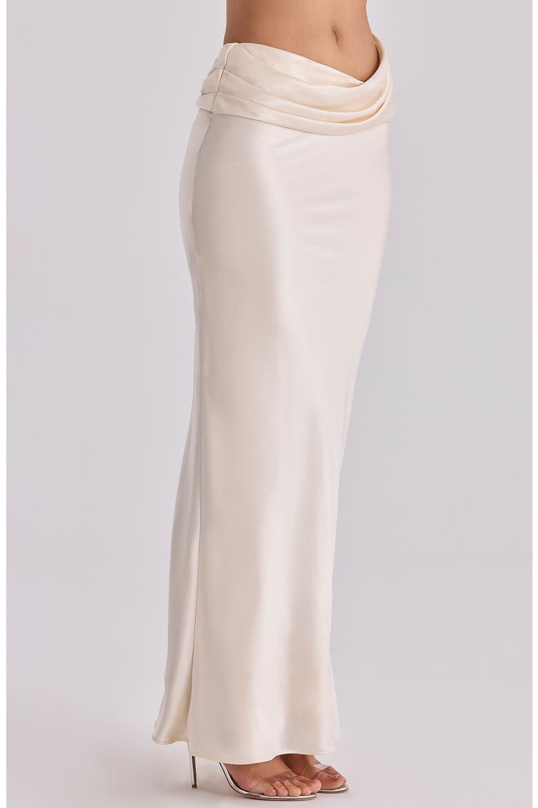 Beau Satin Drape Maxi Skirt, Alternate, color, VINTAGE CREAM