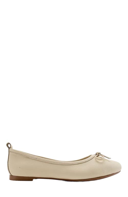 Forever & Always Shoes Florence Leather Ballerina Flats in Beige Leather at Nordstrom, Size 9.5