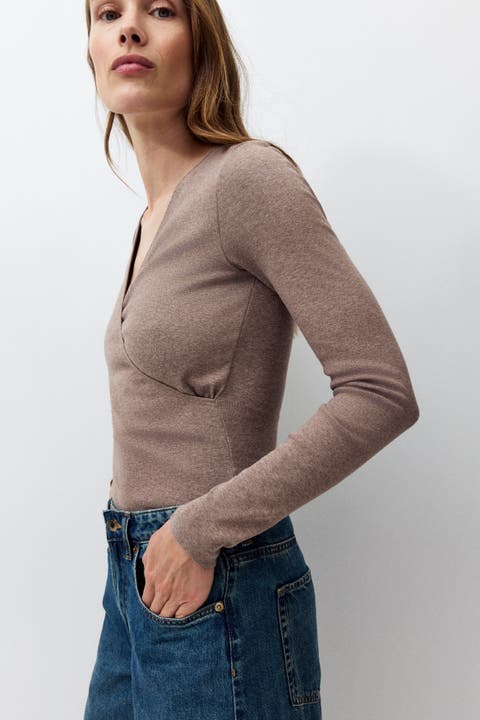 Mama Ribbed Nursing Top