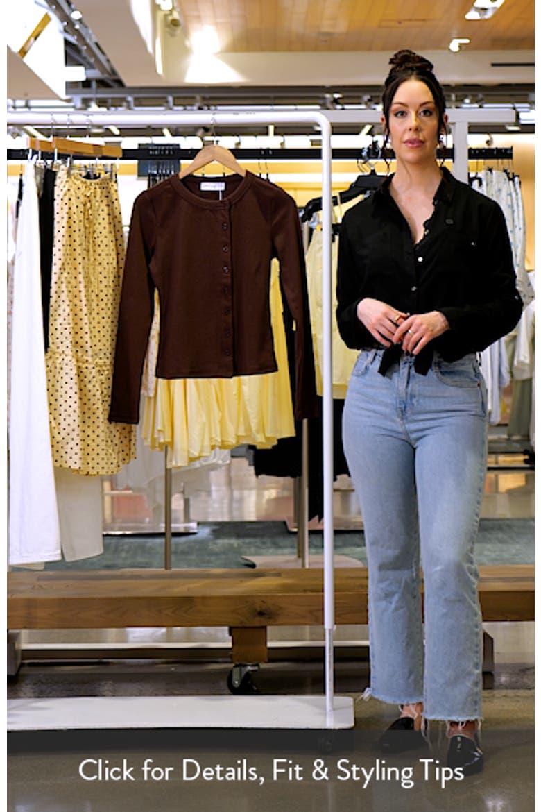 Cass Rib Stretch Cotton Button-Up Shirt video