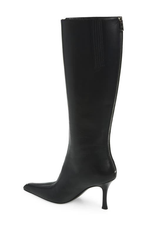 Alexander Wang Vera 85mm Knee High Zip Boots In Black