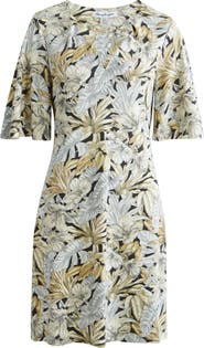 Tommy Bahama Darcy Floral Print Flutter Sleeve Dress