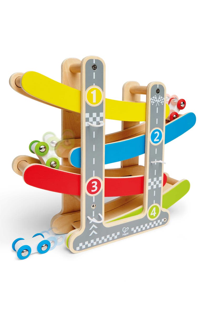 Hape Fast Flip Wooden Racetrack Toy, Alternate, color, Multi