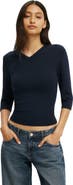 Cotton On Women's 90S V Neck ¾ Sleeve