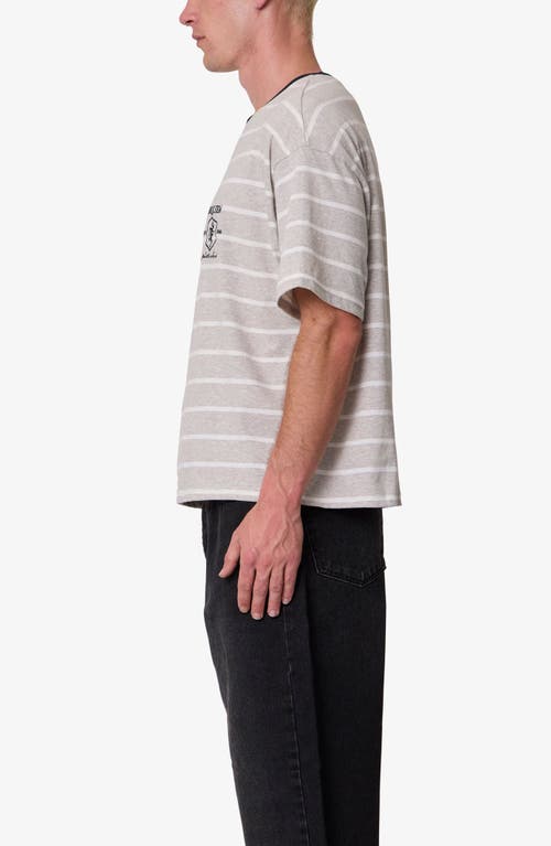 Mnml Striped Ringer T-shirt In Grey/ White