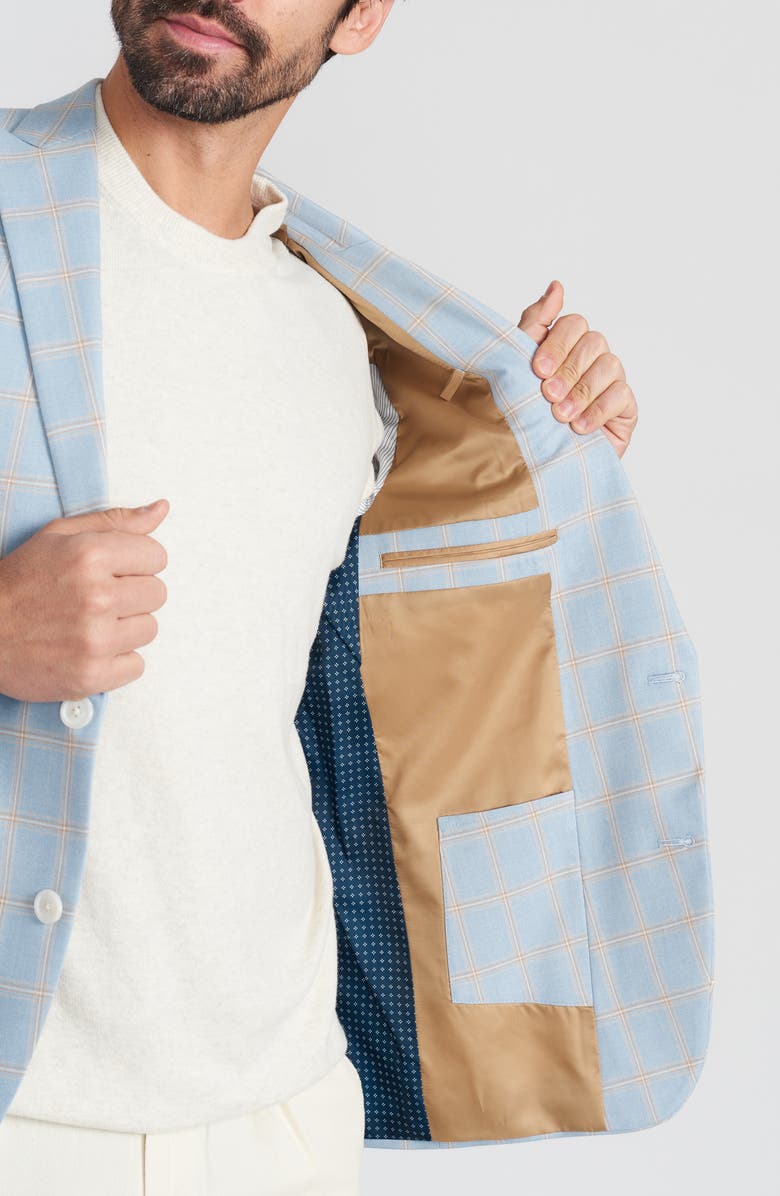 SAVILE ROW CO Blue Plaid Sport Coat, Alternate, color, Blue