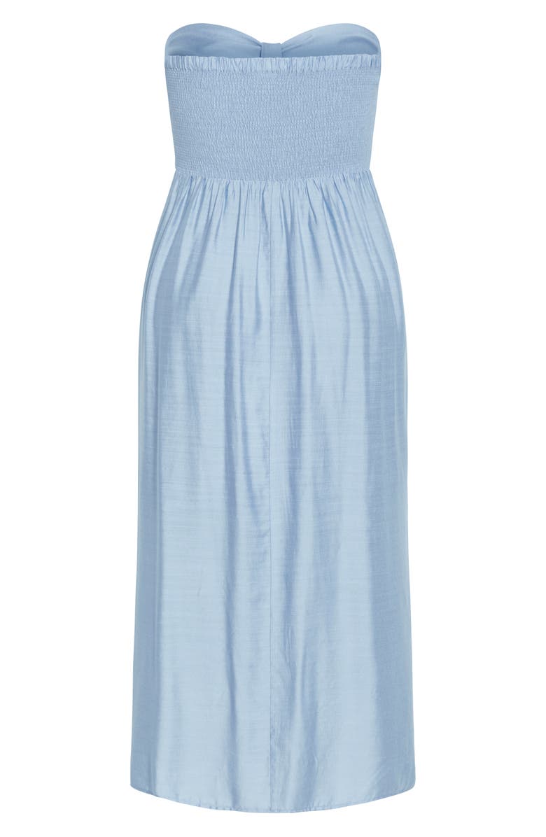 City Chic Peta Serene Convertible Strapless Maxi Dress, Alternate, color, Baby Blue