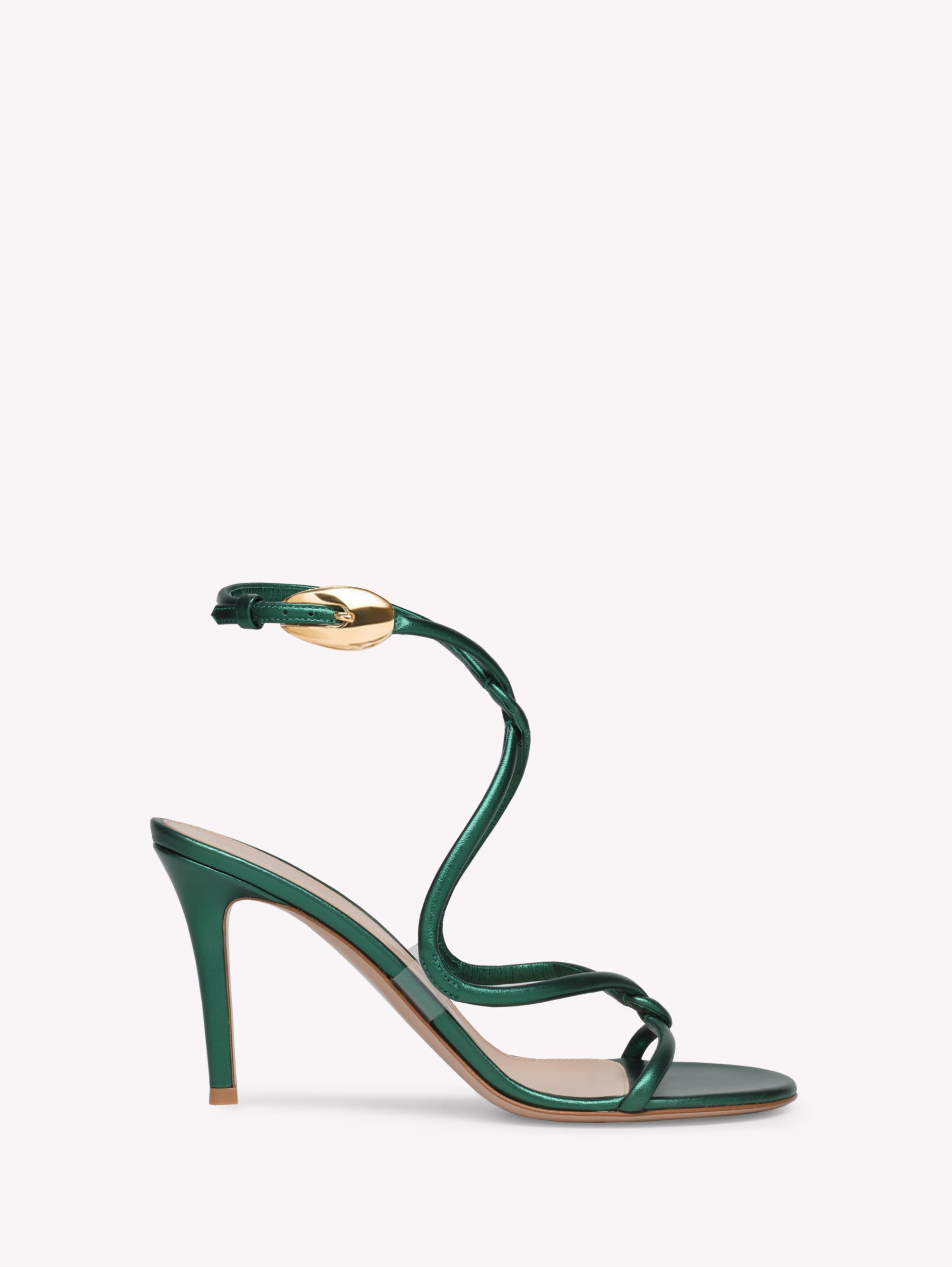 Gianvito Rossi Jungle Mamba 85 Sandals, Main, color, Black