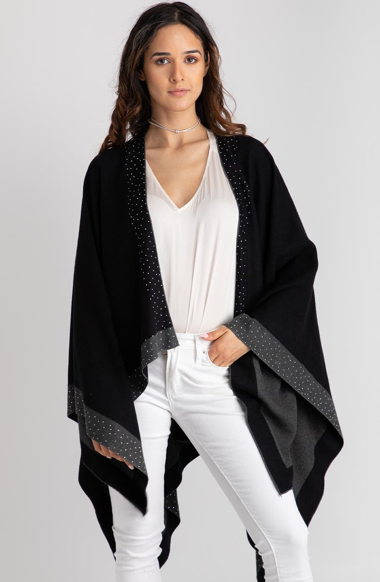 SAACHI Studded Topper, Alternate, color, Black