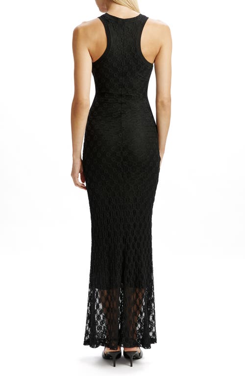 Bardot Noella Floral Mesh Midi Dress In Black