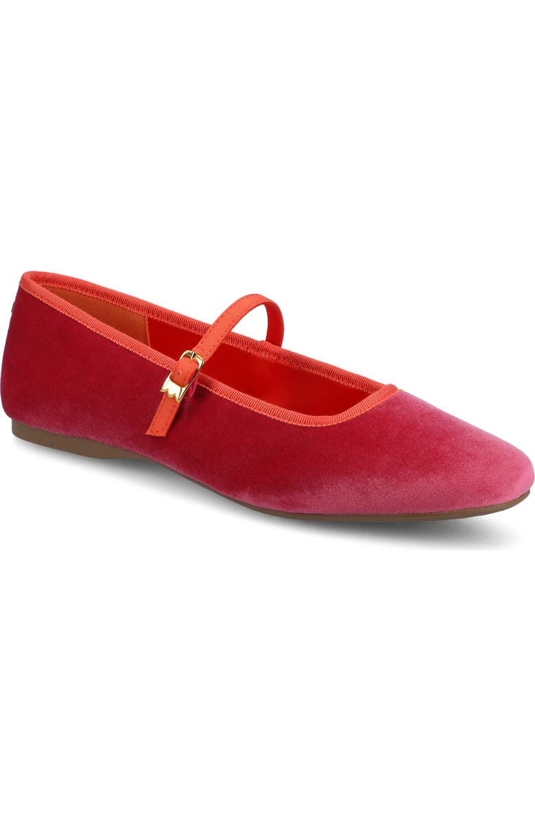 Birdies The Hummingbird Mary Jane Velvet, Main, color, Hot Pink Velvet