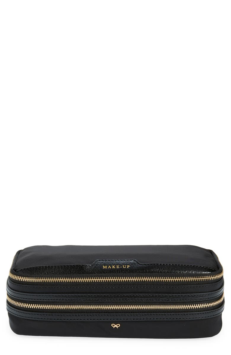 Anya Hindmarch Make-Up Recycled Nylon Cosmetics Zip Pouch, Main, color, 