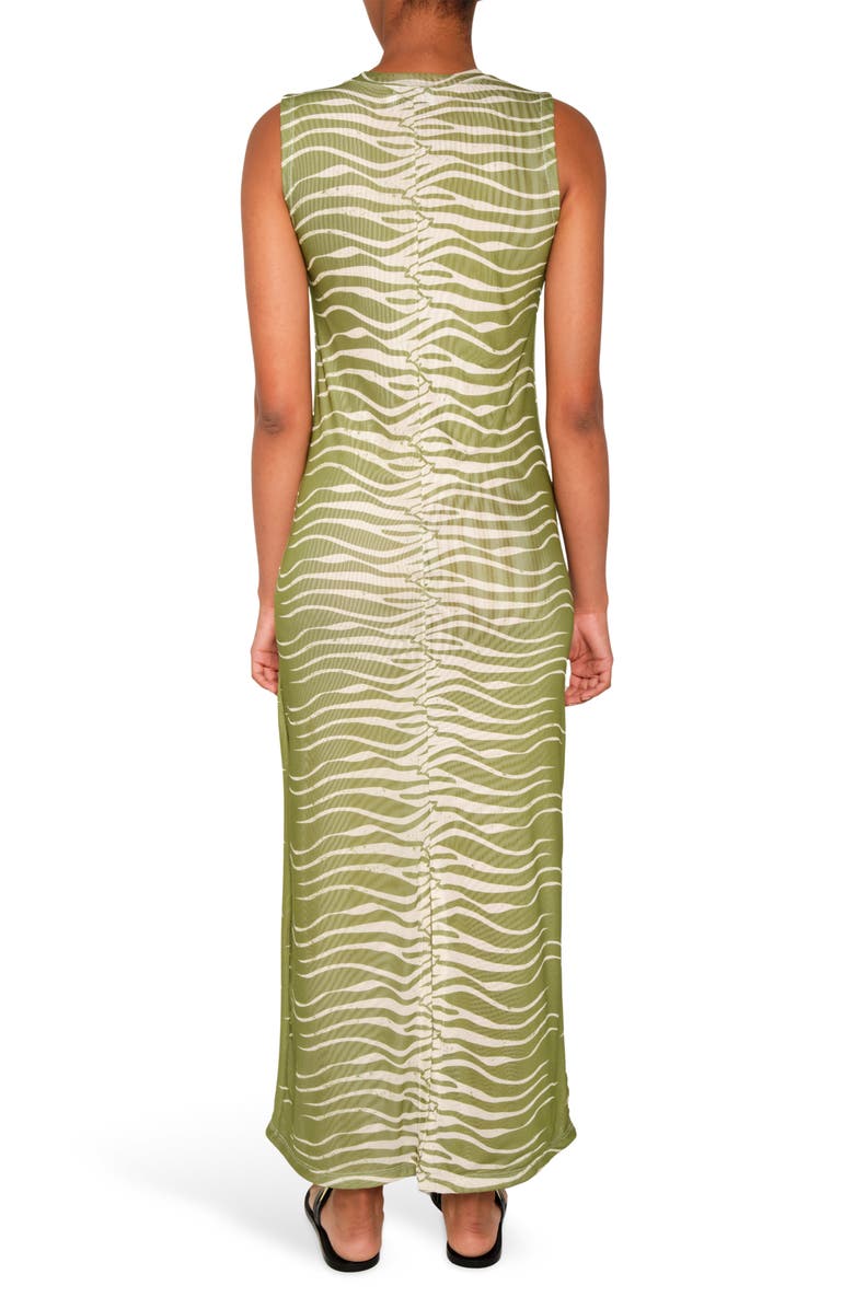 The Lulo Project Salty Sleeveless Maxi Dress, Alternate, color, Green Snake