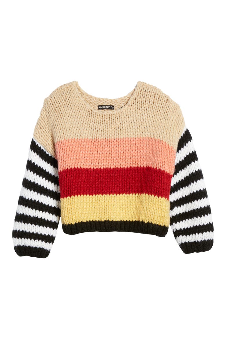 Sweetheart Stripe Sweater, Alternate, color, SWEETHEART