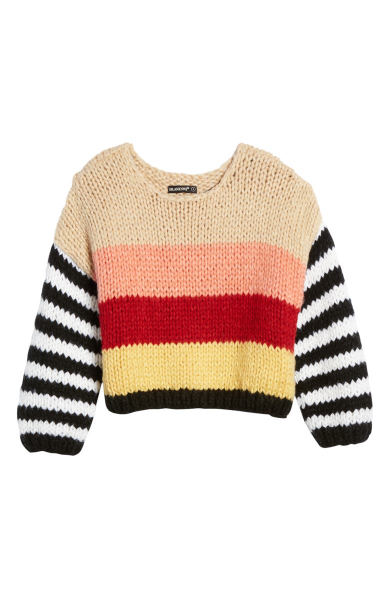 BLANKNYC Sweetheart Stripe Sweater, Alternate, color,