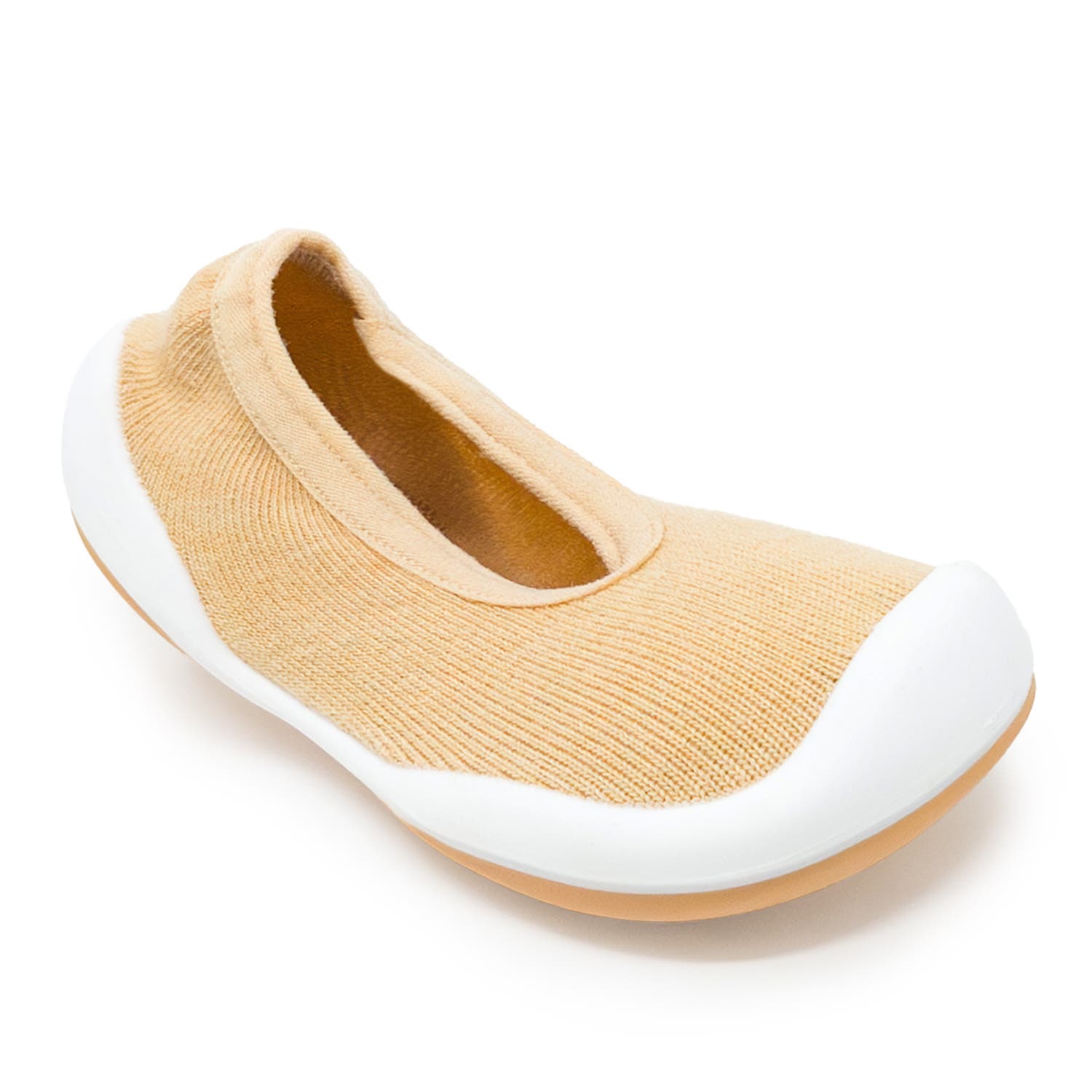 Toddler Sock Shoes Flat - Pastel Pink, Alternate, color, Latte