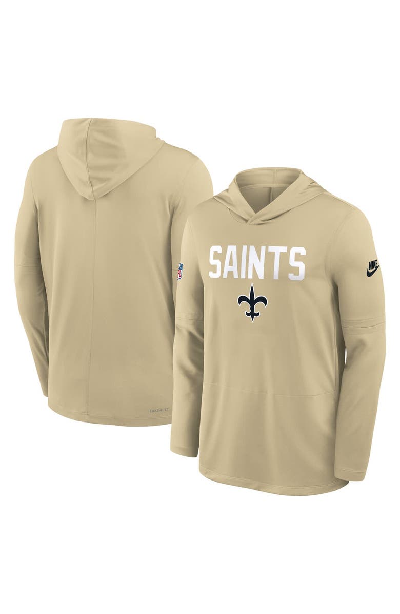 Nike Men's Nike Gold New Orleans Saints Sideline Alt Pack Dri-FIT Lightweight Hooded Top, Alternate, color, Gold