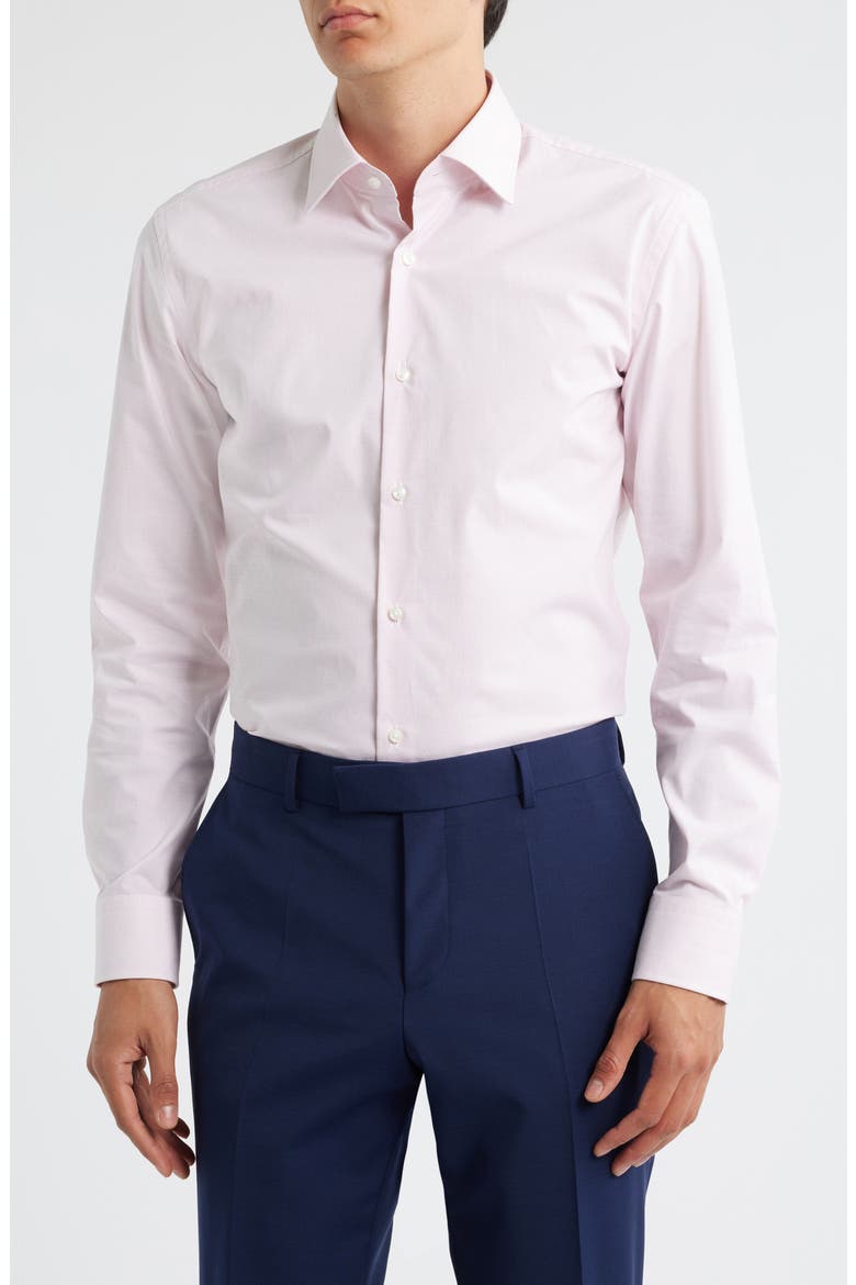 Hank Kent Slim Fit Performance Stretch Cotton Dress Shirt, Main, color, OPEN PINK