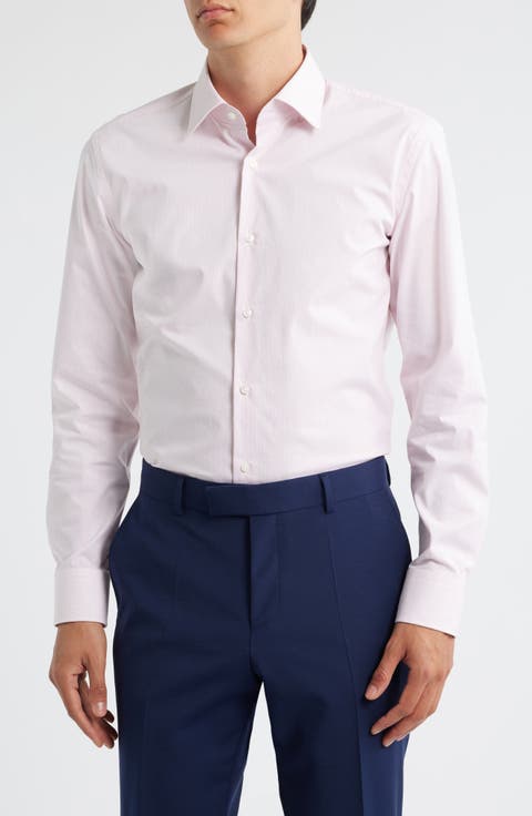 Hank Kent Slim Fit Performance Stretch Cotton Dress Shirt (Regular & Big)