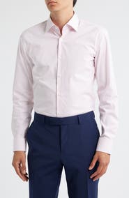 BOSS Hank Kent Slim Fit Performance Stretch Cotton Dress Shirt