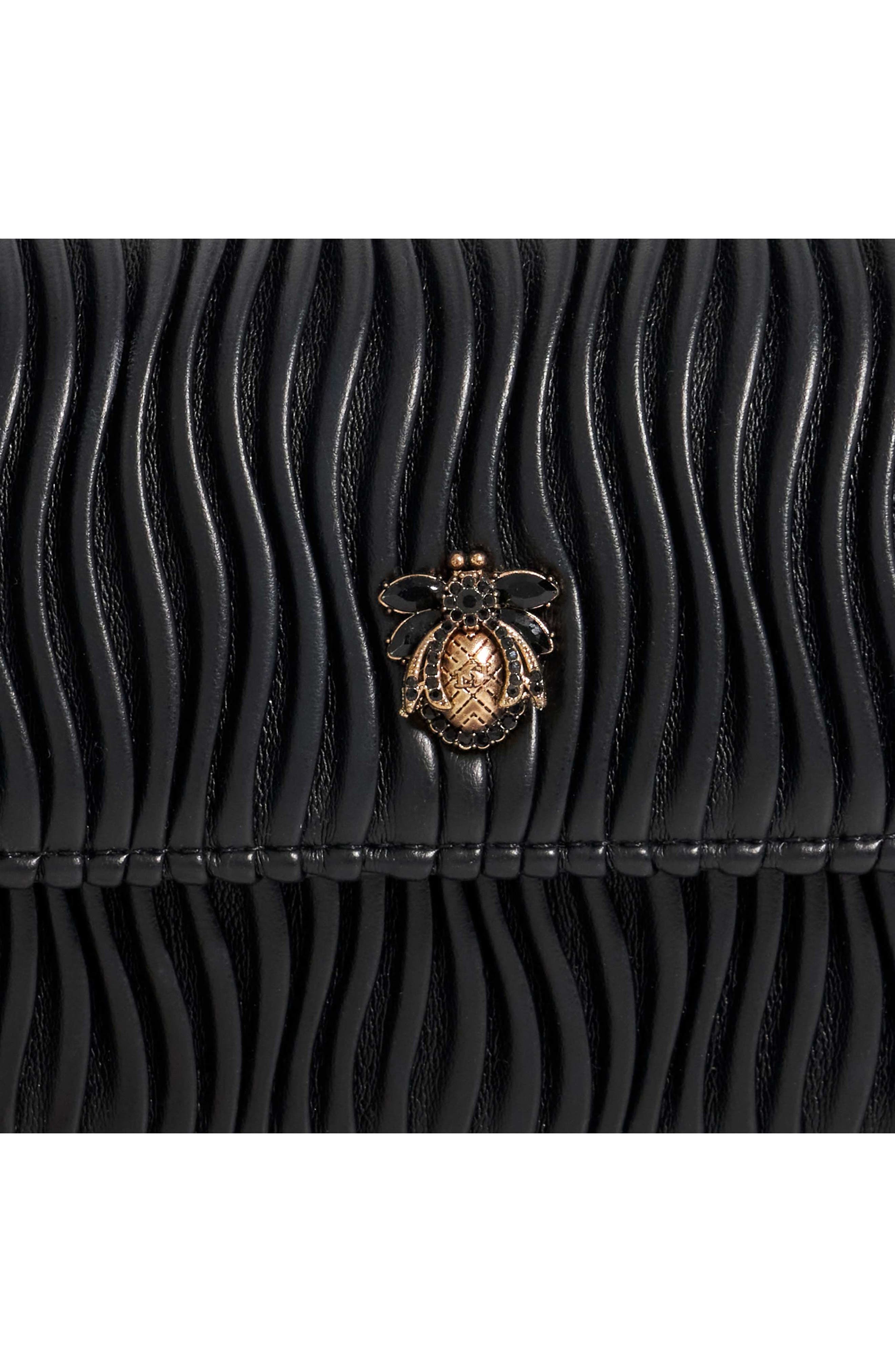 Dune London Starlites Faux Leather Clutch, Alternate, color, 