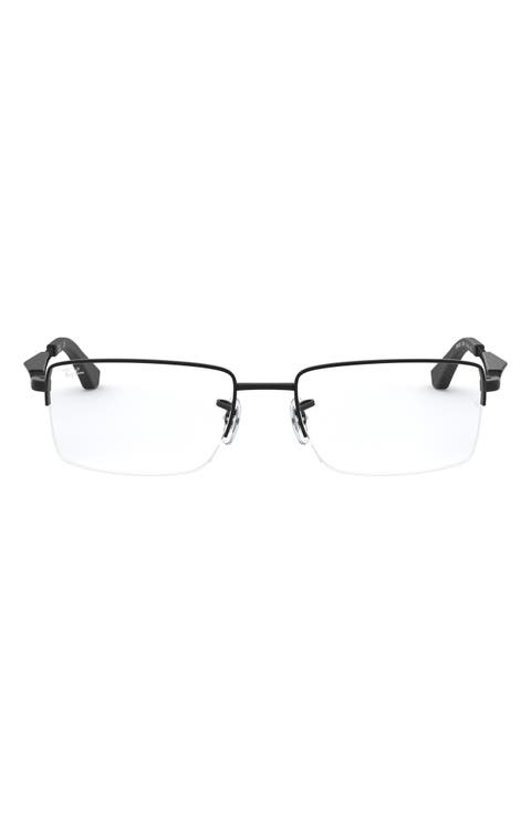 53mm Semi Rimless Rectangular Optical Glasses
