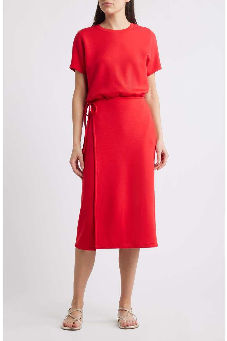 tie waist midi dress in terrazzo Tie-Waist Midi Dress in Terrazzo