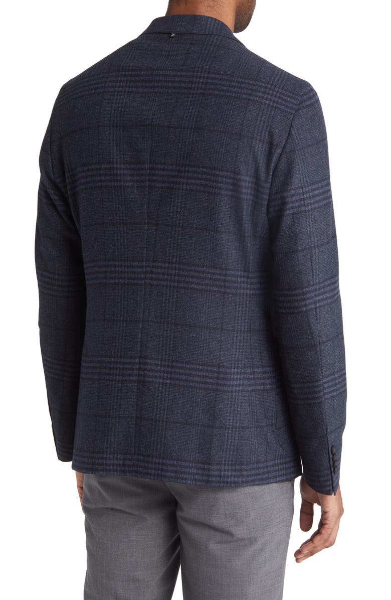 BOSS Hanry Plaid Sport Coat, Alternate, color, Dk Bu