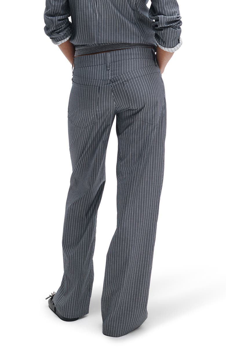 rag & bone Saige Stripe Straight Leg Cotton Poplin Pants, Alternate, color, Salst